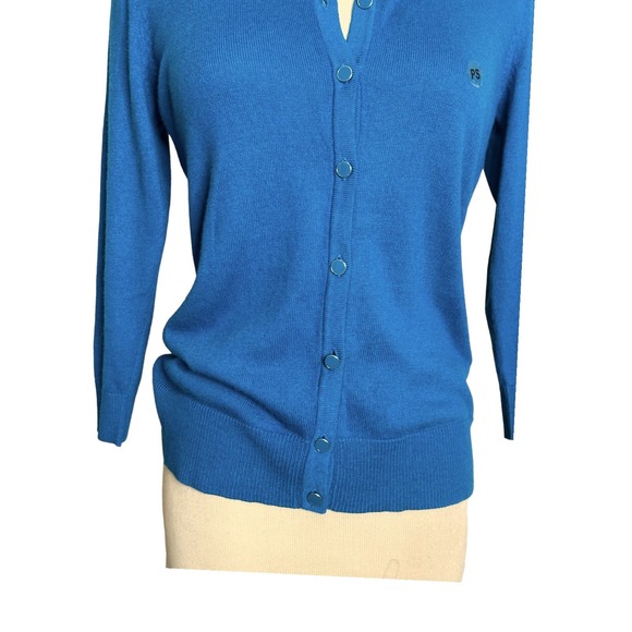 New York & Company blue 3/4 sleeves buttoned cardigan sweater size SP - Picture 9 of 12